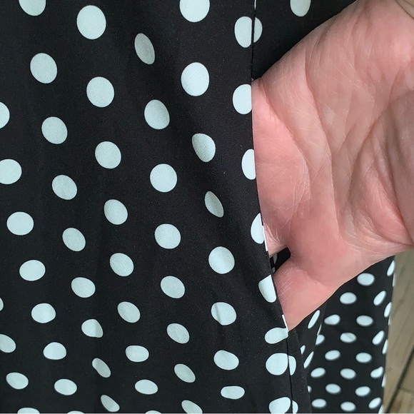 Belle Poque High Waist A-Line Twirl  Skirt Large Polka Dot Pin Up Retro *read - Picture 5 of 9